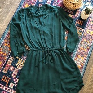 Aritzia Green Silk Dress Size XS